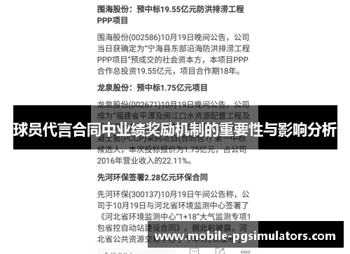 球员代言合同中业绩奖励机制的重要性与影响分析