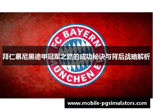 拜仁慕尼黑德甲冠军之路的成功秘诀与背后战略解析
