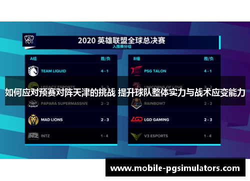 如何应对预赛对阵天津的挑战 提升球队整体实力与战术应变能力