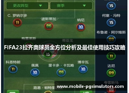 FIFA23拉齐奥球员全方位分析及最佳使用技巧攻略