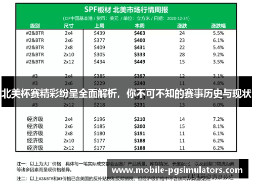北美杯赛精彩纷呈全面解析，你不可不知的赛事历史与现状