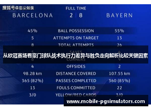 从欧冠赛场看豪门球队战术执行力差异与胜负走向解析比较关键因素